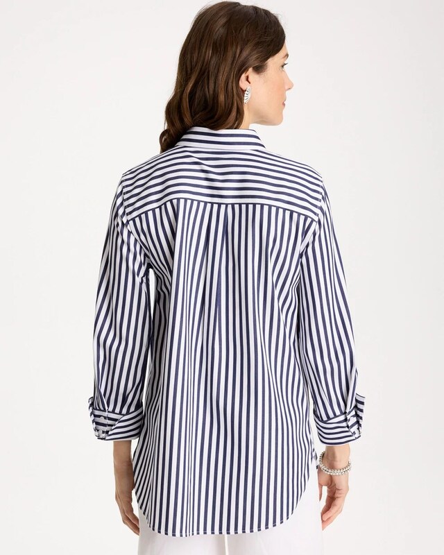 No Iron Stretch Striped Shirt - image 3